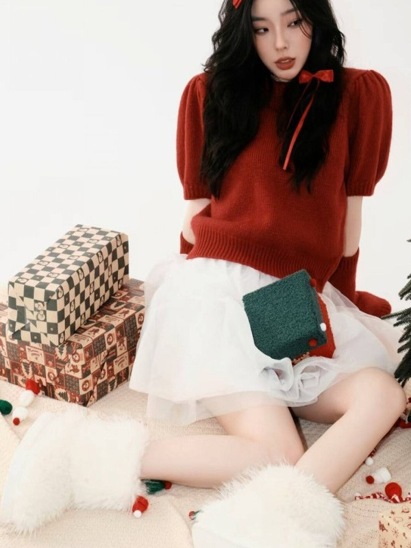 Christmas Theme Red Sweater Ar - Photography Studio recension och pris
