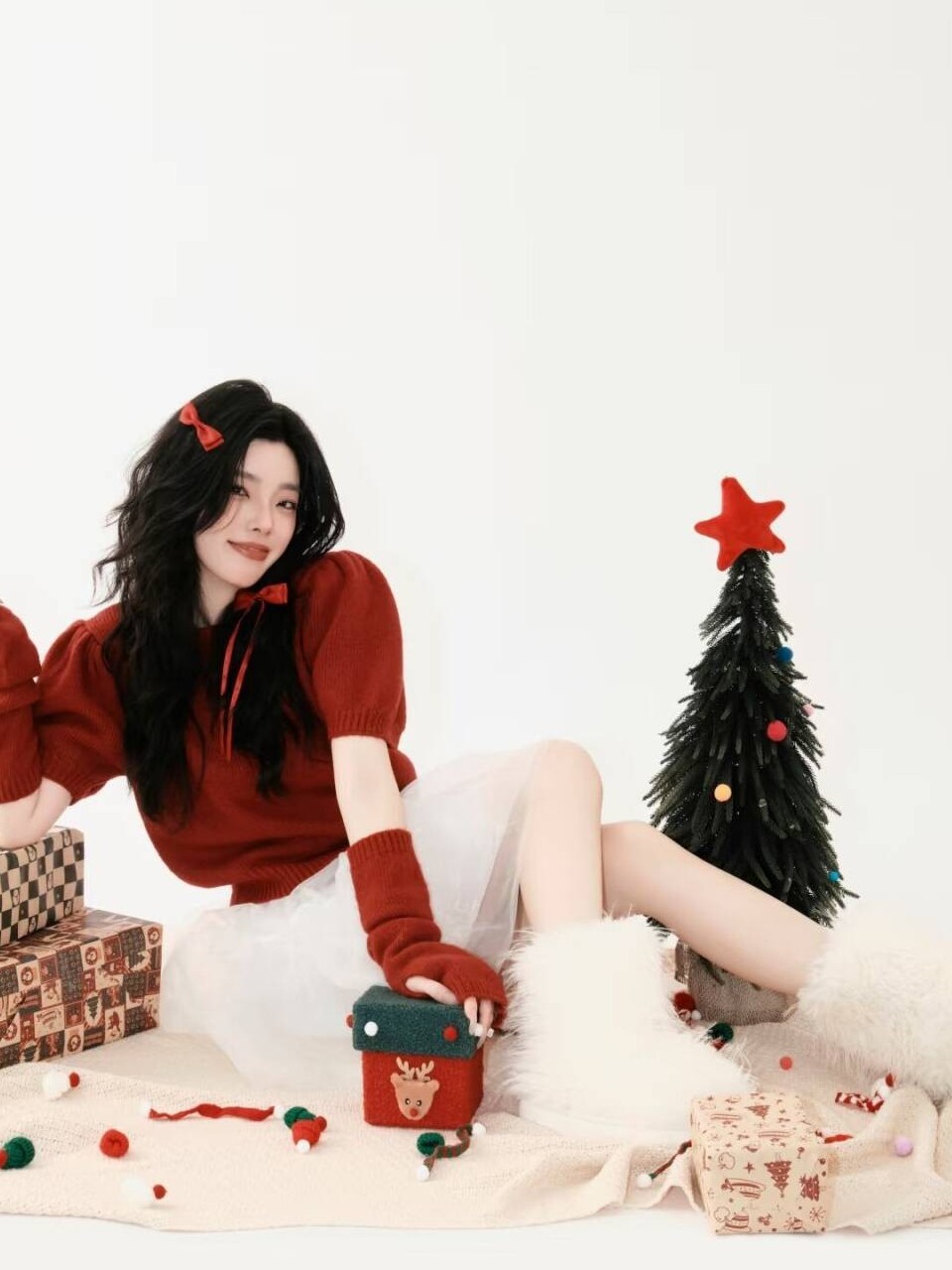 Christmas Theme Red Sweater Ar - Photography Studio recension och pris